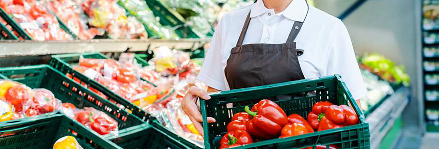 étalage pour fruits et légumes